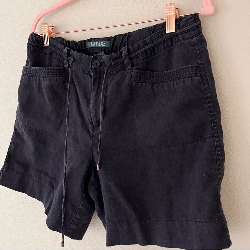 Lauren Ralph Lauren Womens Linen Shorts 8 Quiet Luxury Vacation Resort‎ Preppy - Picture 2 of 9